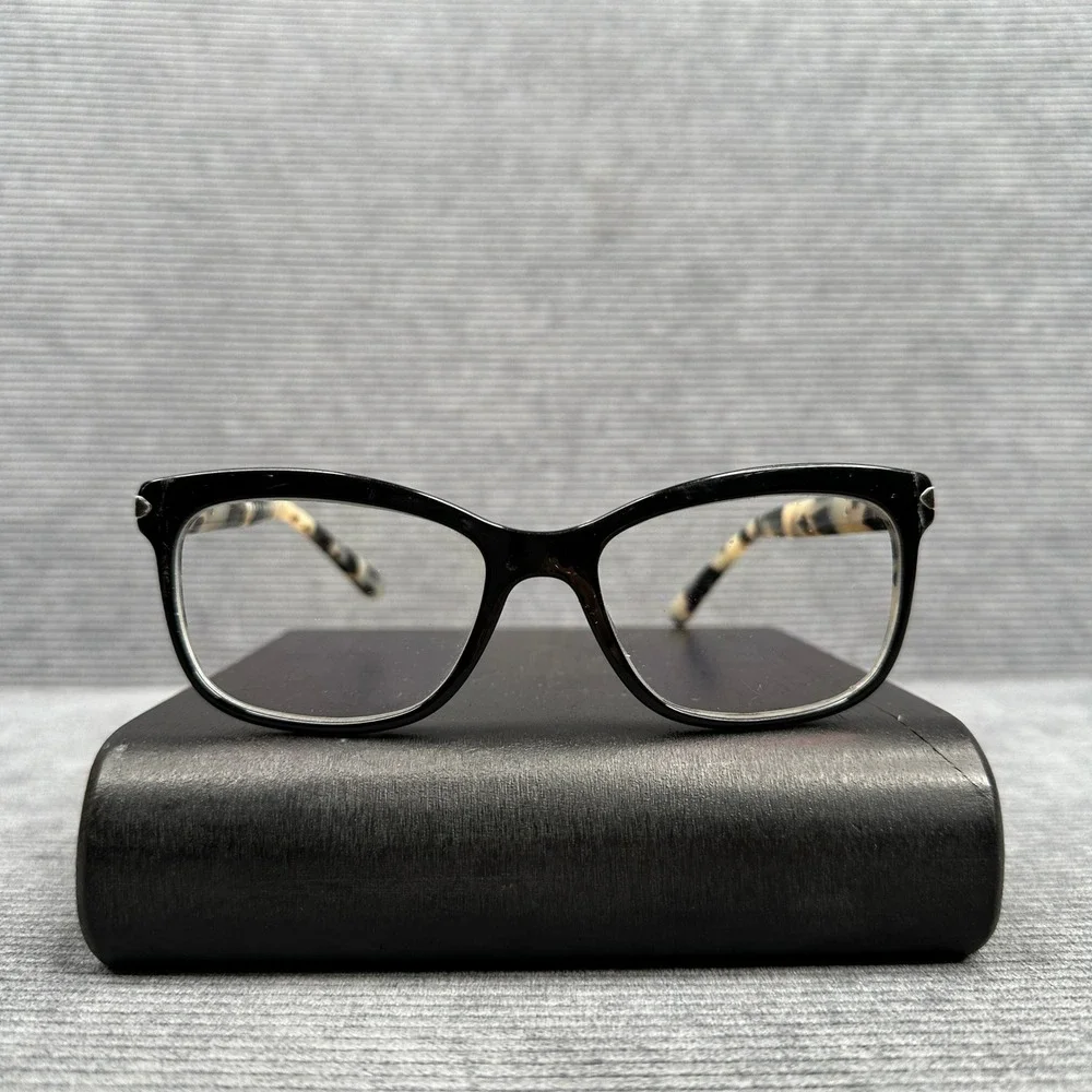 Prada VPR 10R Black Tortoise Shell Cat Eye Eyeglass Frames 53-17-140 Italy Y2k